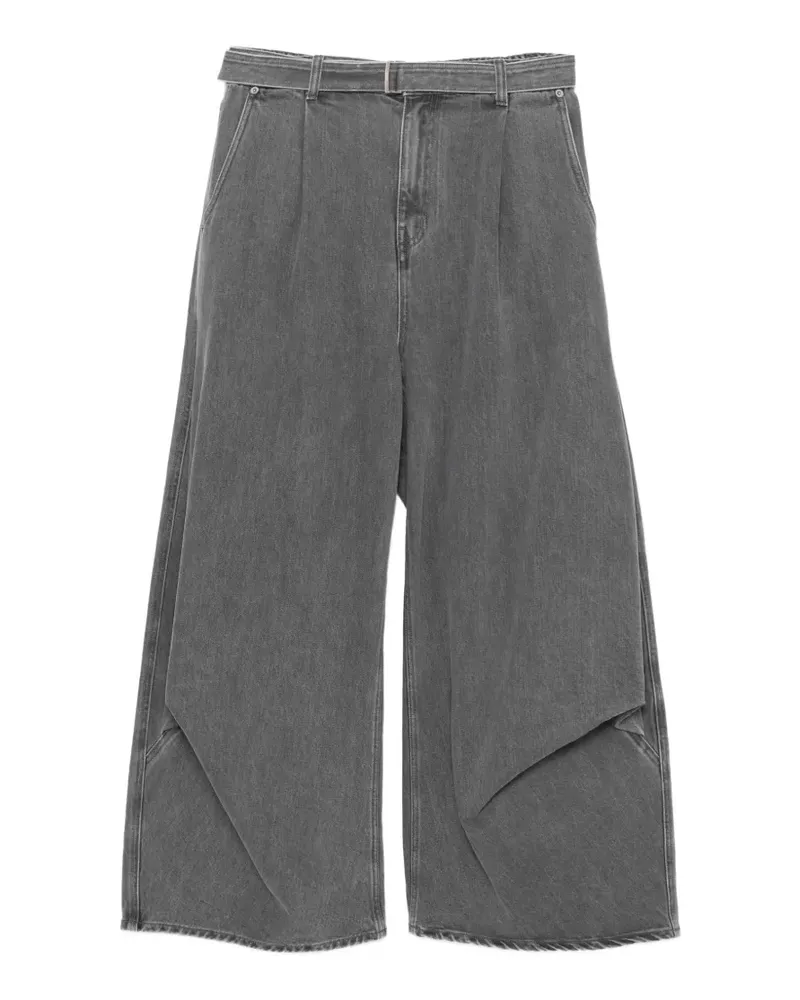 SONGZIO Drapierter Bias Jeans - Grau Grau