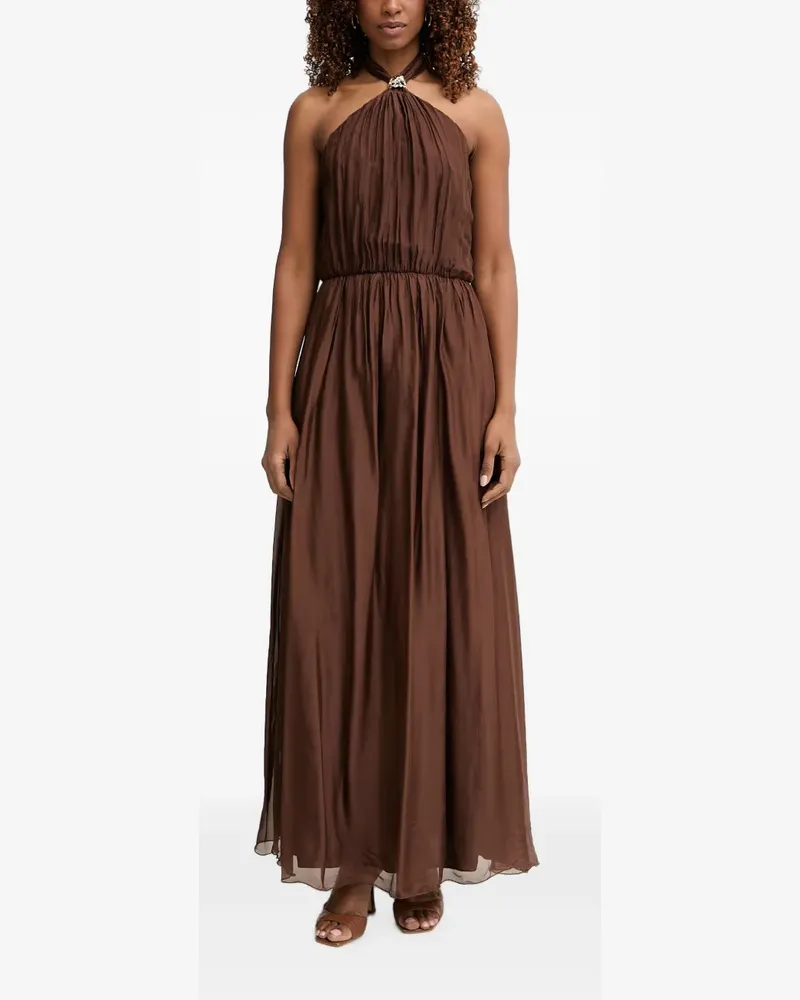 HAVEONE embellished halterneck maxi dress - Braun Braun
