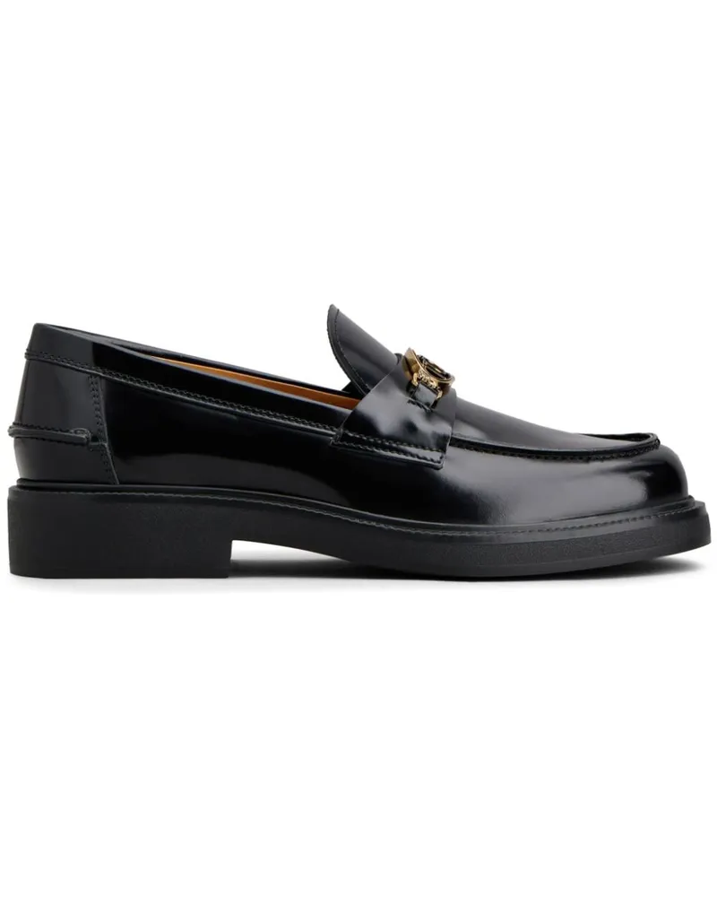 TOD'S Loafer mit Logo-Schild - Schwarz Schwarz