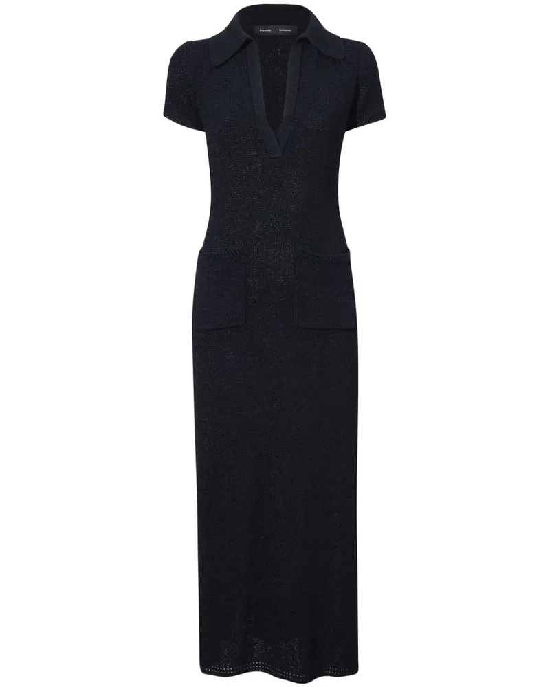Proenza Schouler Strickkleid mit kurzen Ärmeln - Schwarz Schwarz