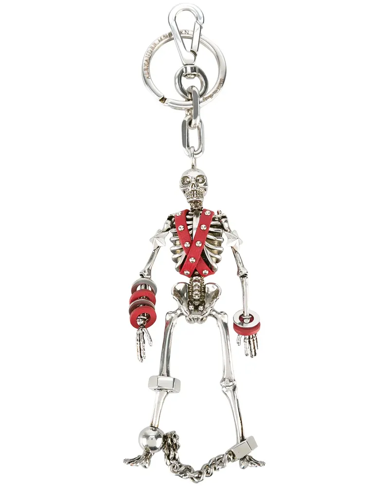 Alexander McQueen Skelett-Schlüsselanhänger - Metallic Metallic