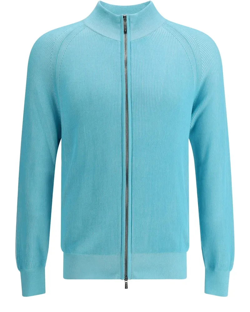 MOORER Dean-sia Cardigan - Blau Blau