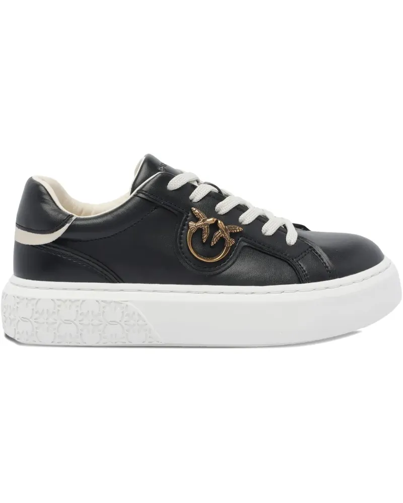 Pinko Yoko 06 metallic-trim platform sneakers - Schwarz Schwarz
