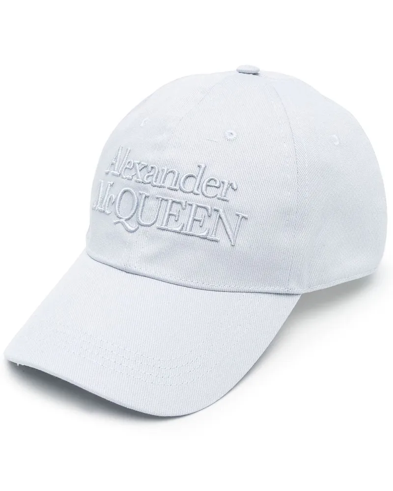 Alexander McQueen Baseballkappe mit Logo-Stickerei - Blau Blau