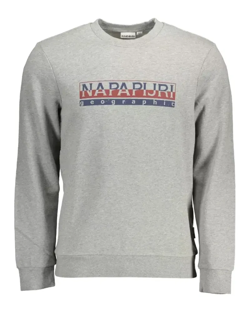 Napapijri logo-print cotton sweater - Grau Grau