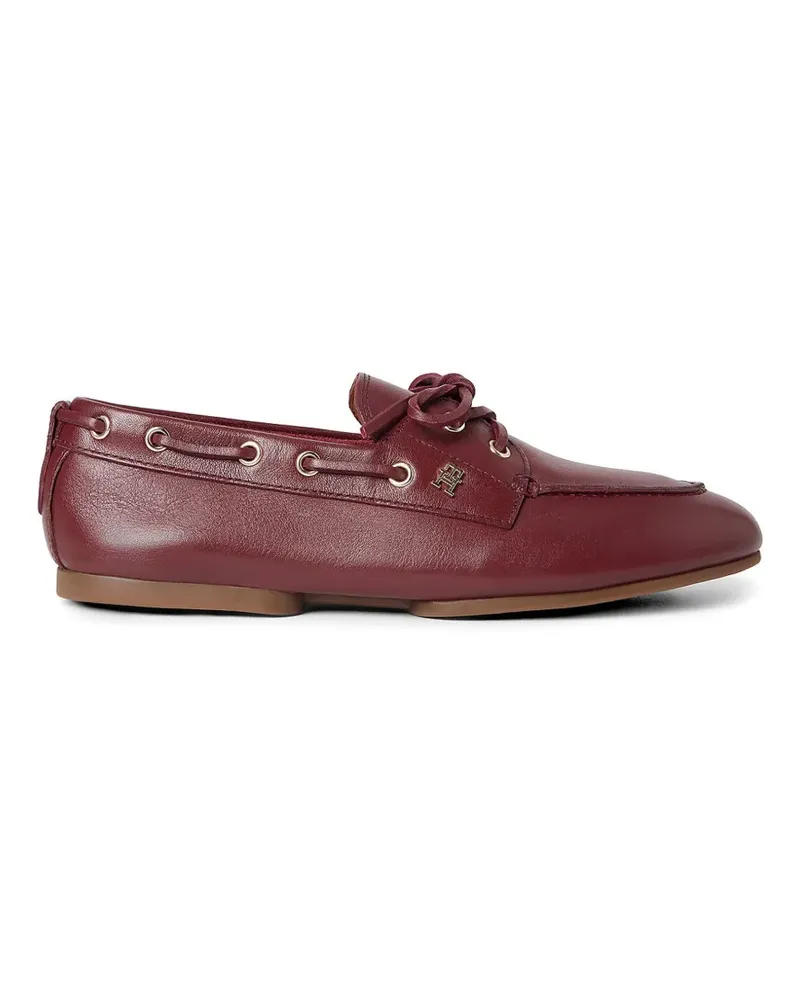 Tommy Hilfiger lace-up leather loafers - Rot Rot