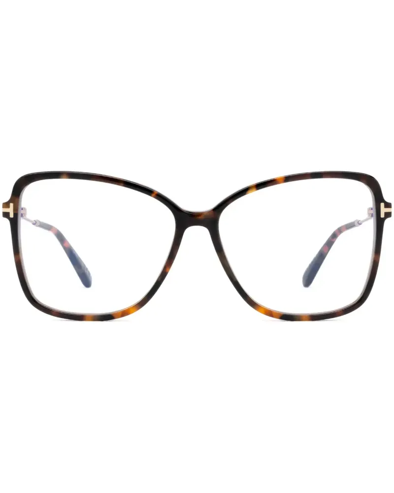 Tom Ford Brille mit Oversized-Gestell - Braun Braun