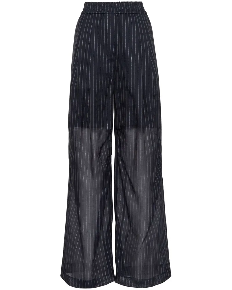 Brunello Cucinelli Hose mit Nadelstreifen - Blau Blau