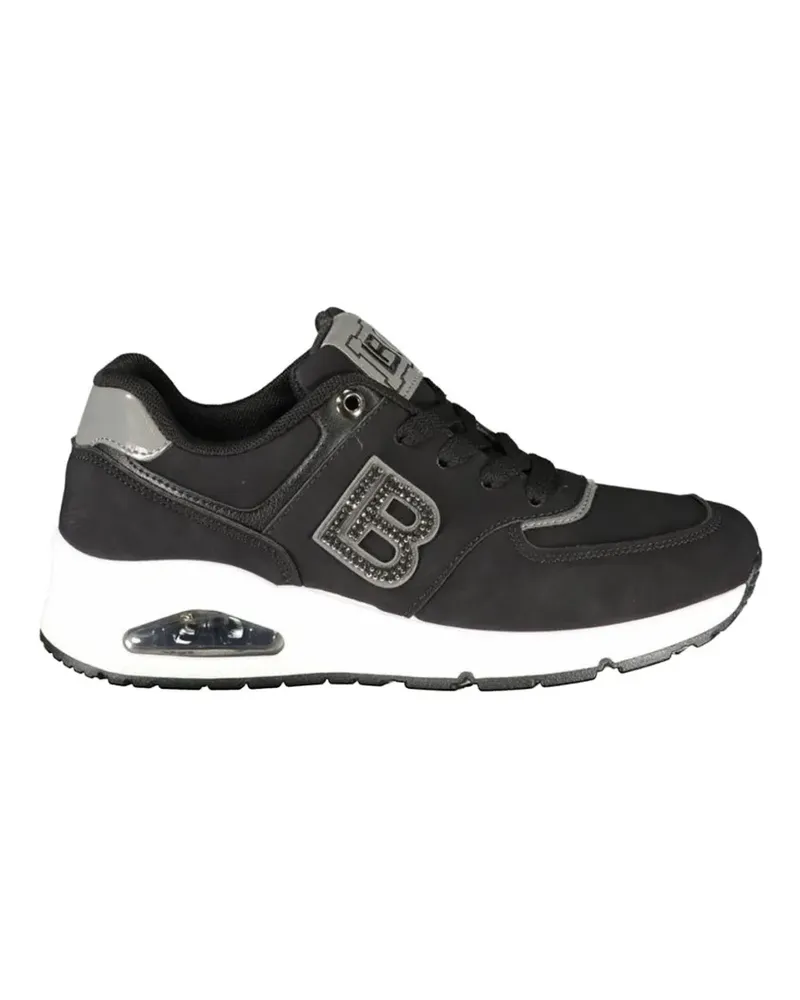 Laura Biagiotti logo-patch crystal-embellished sneakers - Schwarz Schwarz