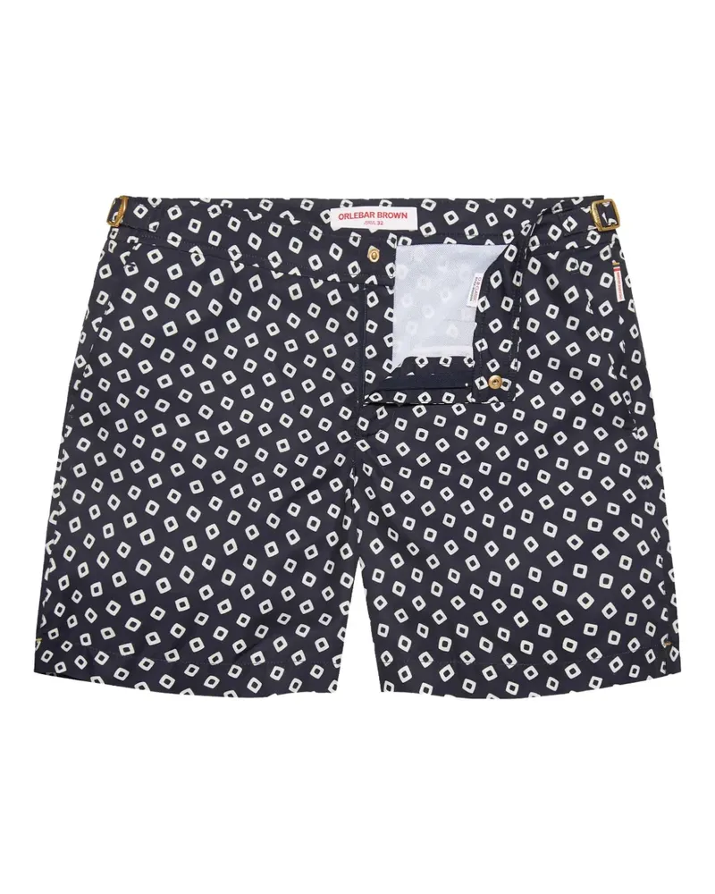 Orlebar Brown Bulldog Badeshorts mit geometrischem Print - Blau Blau