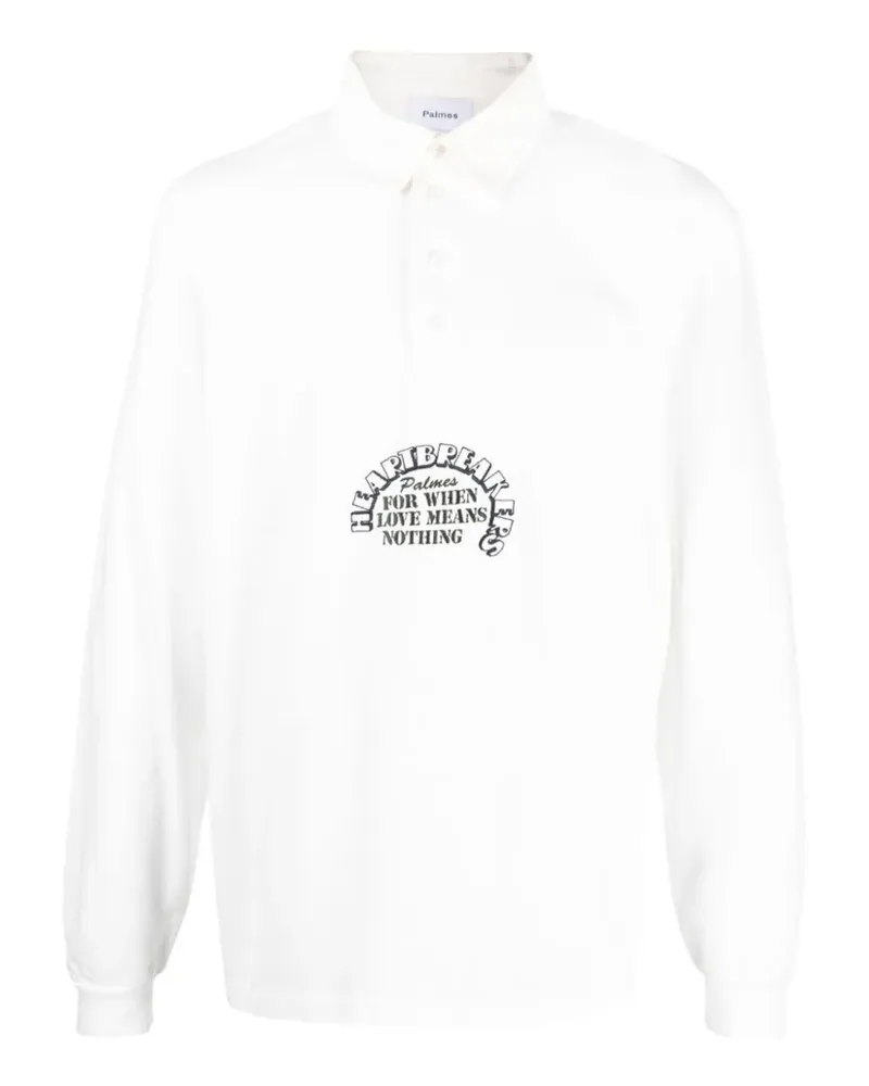 Palmes Hemd mit Slogan-Print - Weiß Weiß