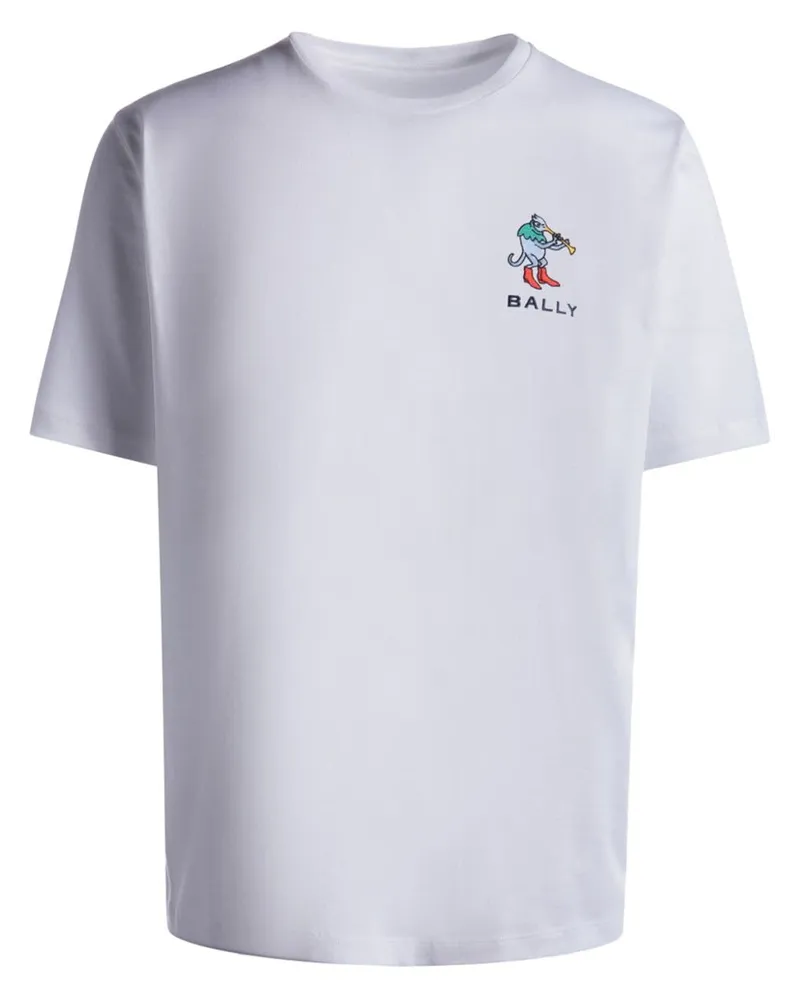 Bally T-Shirt mit Logo-Stickerei - Weiß Weiß