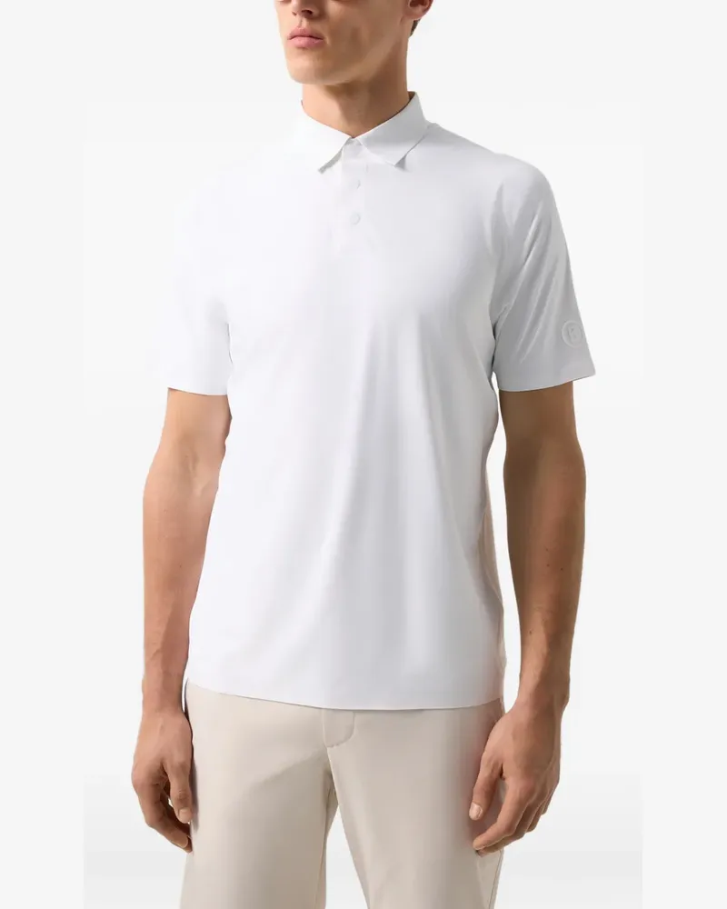 Bogner Poloshirt mit perforiertem Logo-Print - Weiß Weiß