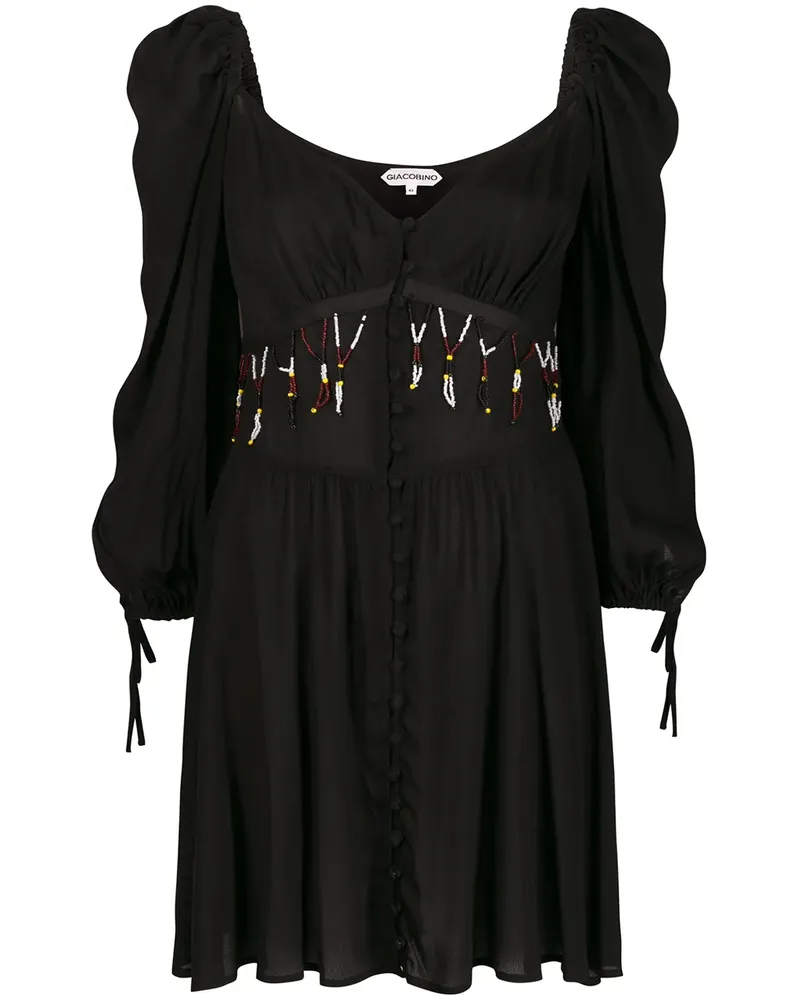 Giacobino Kleid mit Perlen - Schwarz Schwarz