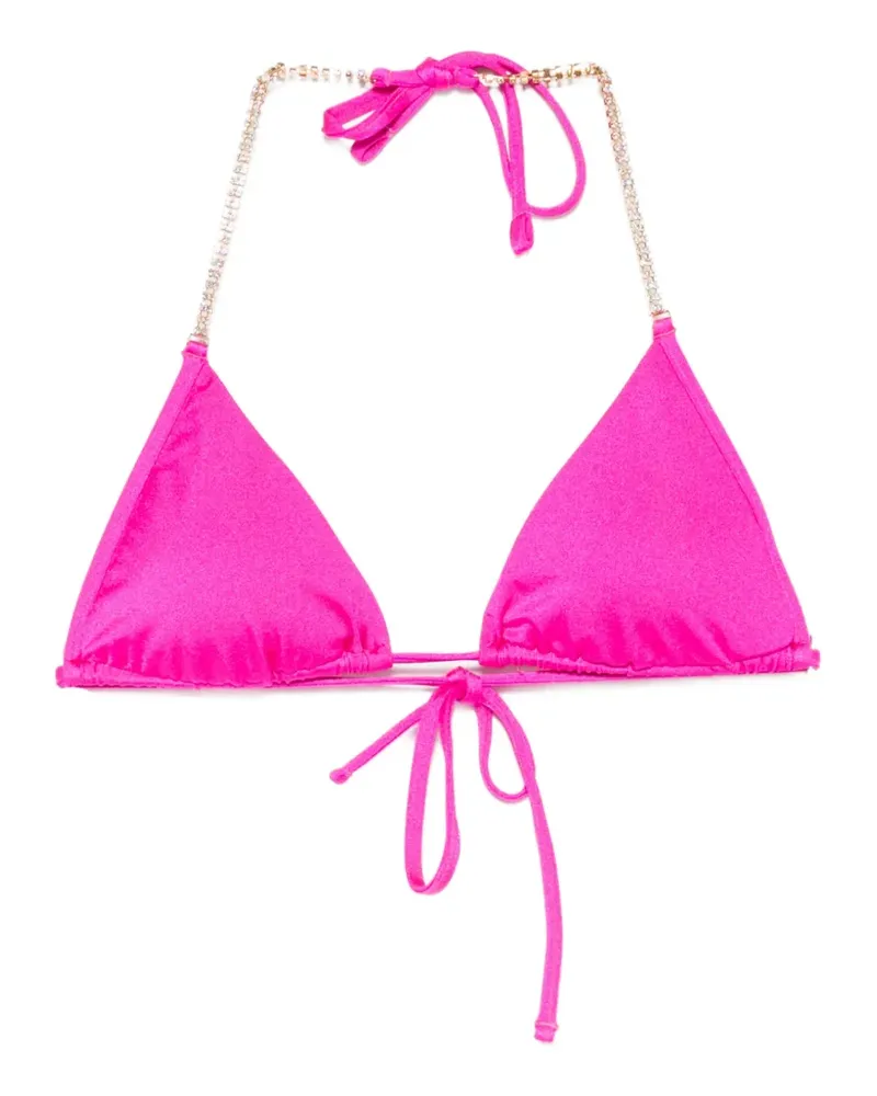 Chiara Ferragni Bikinioberteil mit Kristallen - Rosa Rosa