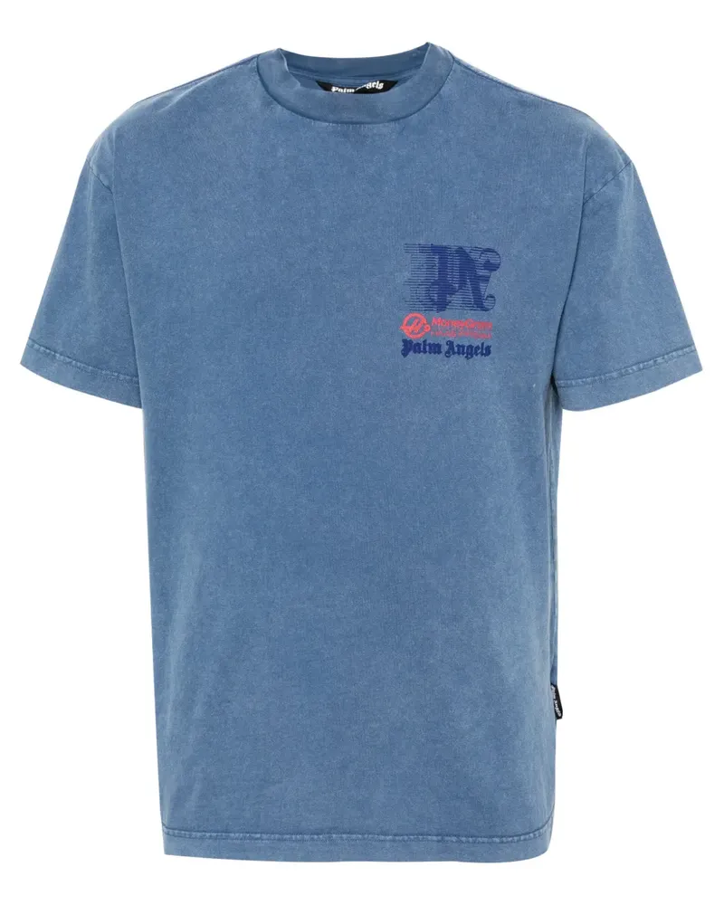 Palm Angels x MoneyGram Haas F1 T-Shirt - Blau Blau