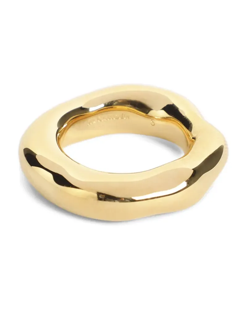 Jil Sander irregular-edges ring - Gold Gold