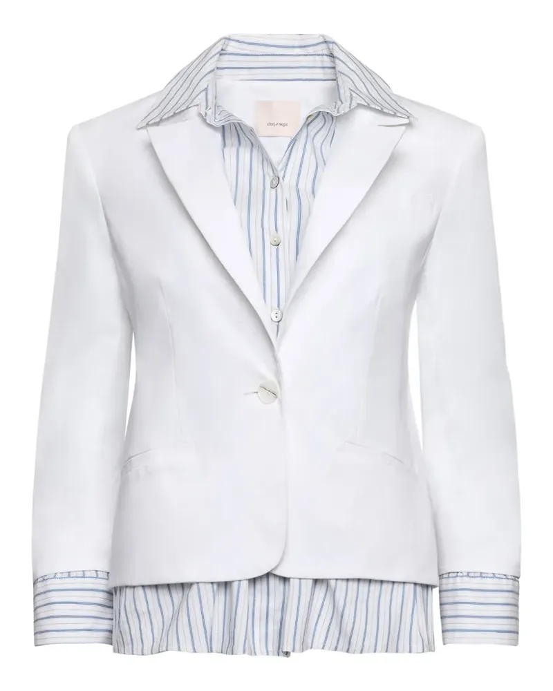 Cinq à Sept Peri striped blazer - Weiß Weiß