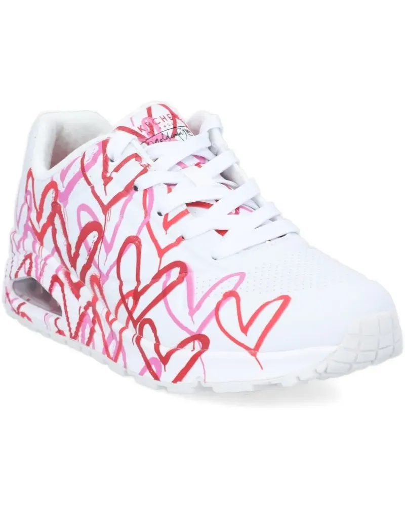 Skechers Sneakers mit Herz-Print - Weiß Weiß