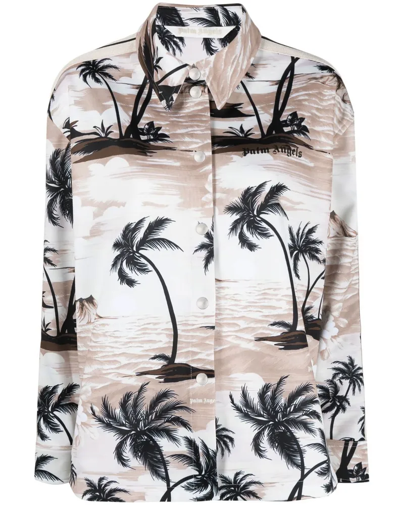 Palm Angels Hemd mit tropischem Print - Nude Nude