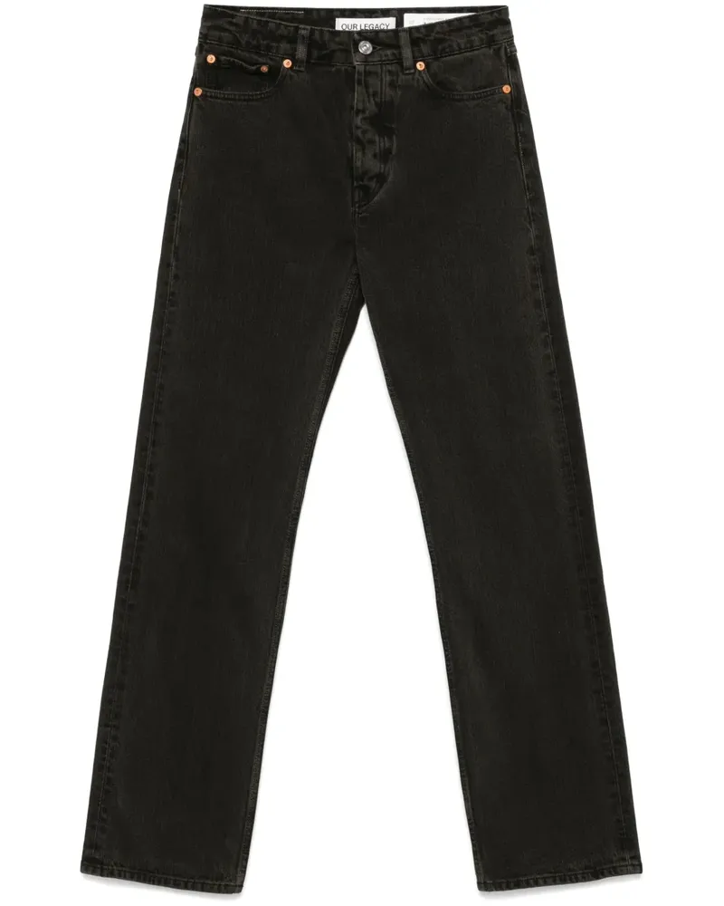 Our Legacy Linear Cut Hose - Schwarz Schwarz