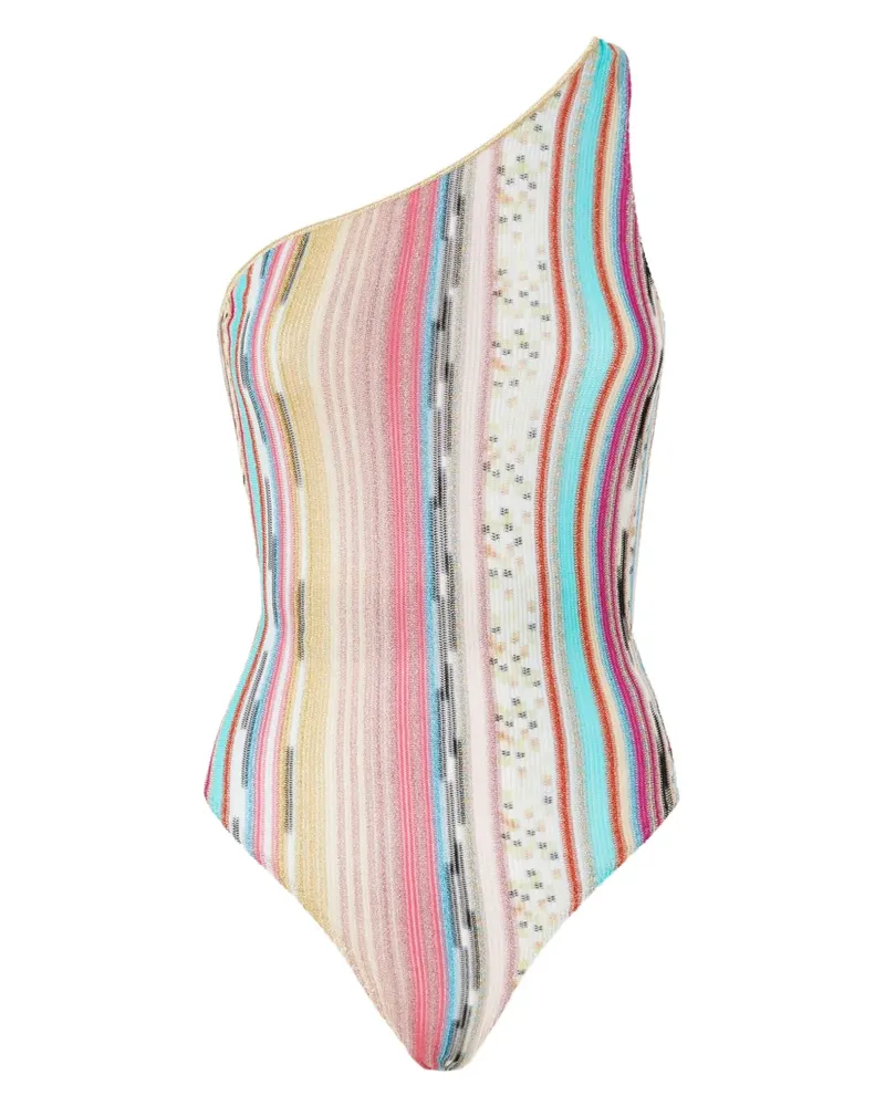 Missoni Gestreifter Badeanzug - Weiß Weiß