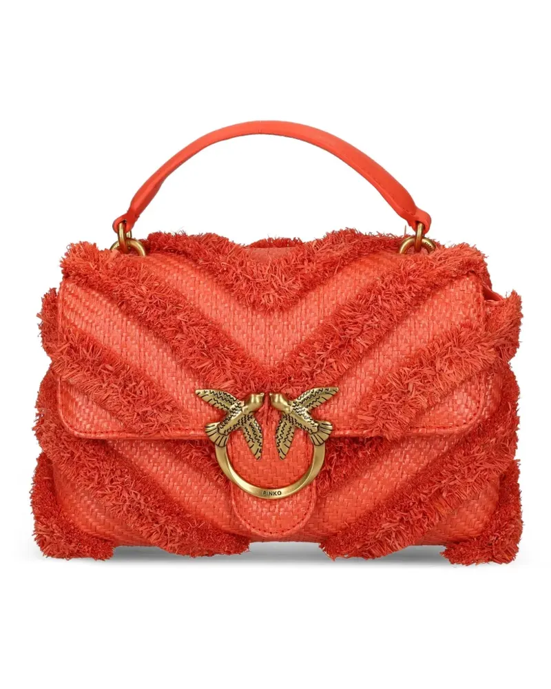 Pinko Schultertasche mit Fransen-Chevron - Rot Rot