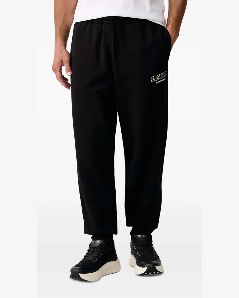 EA7 Jogginghose mit Logo-Print - Schwarz Schwarz