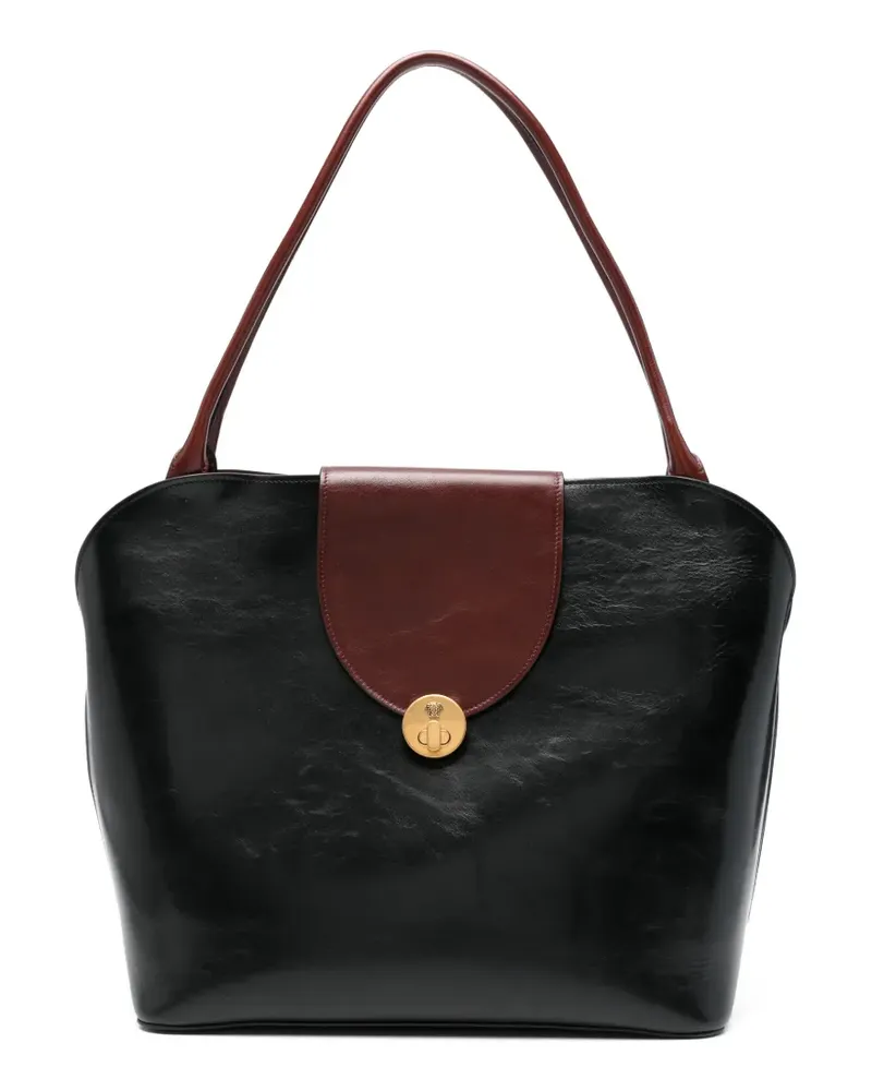 Versace large leather shoulder bag - Schwarz Schwarz