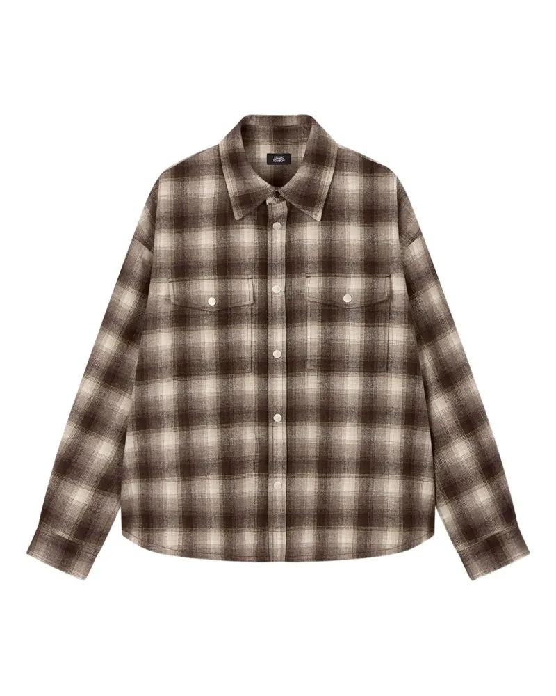 STUDIO TOMBOY checked-pattern shirt - Braun Braun