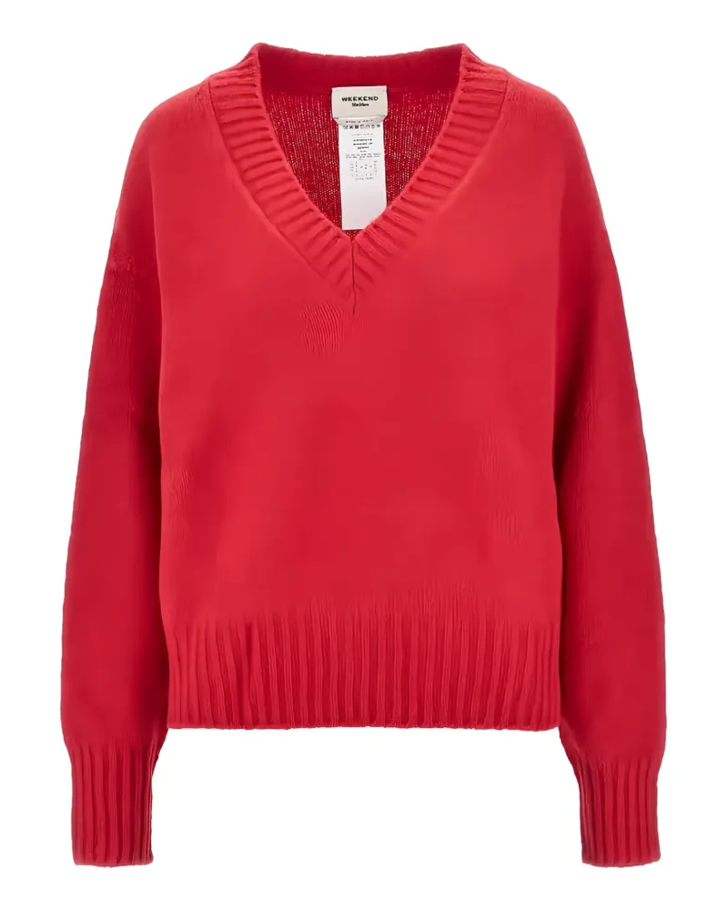 Max Mara V-neck knitted sweater - Rot Rot