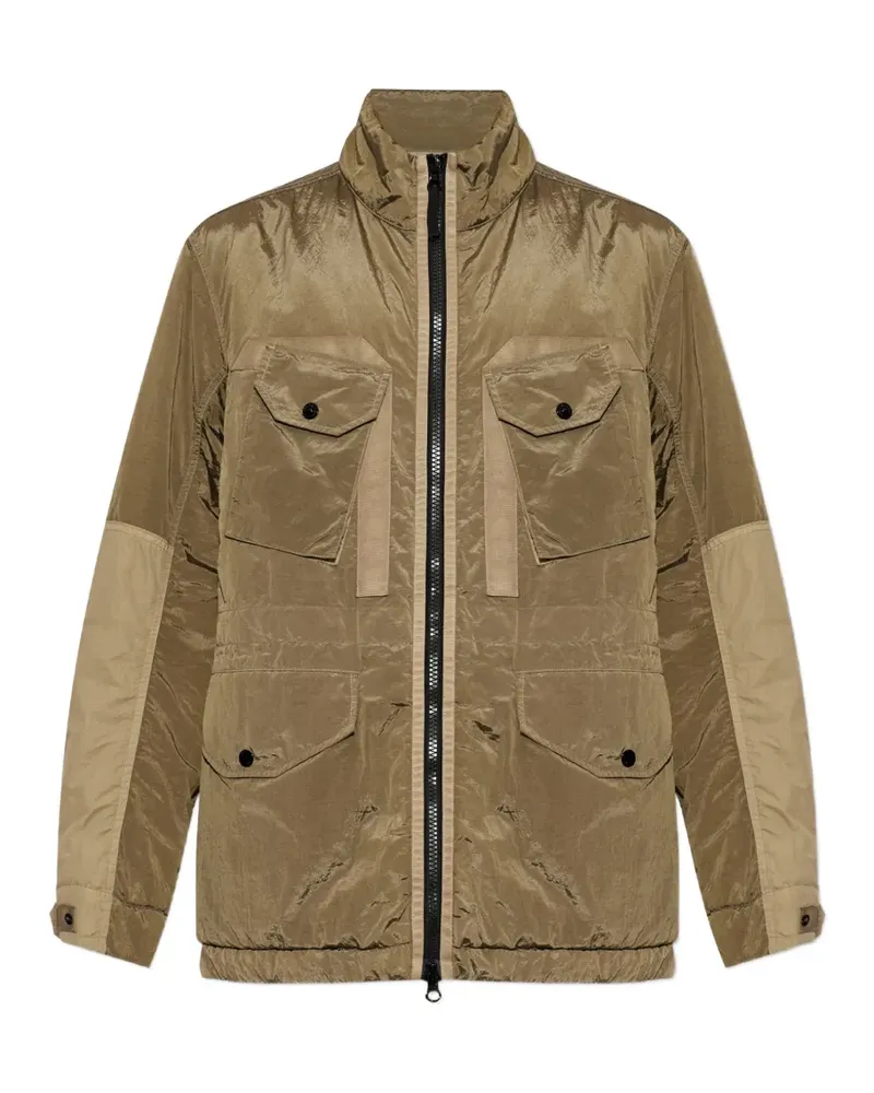 Stone Island logo-patch military jacket - Braun Braun