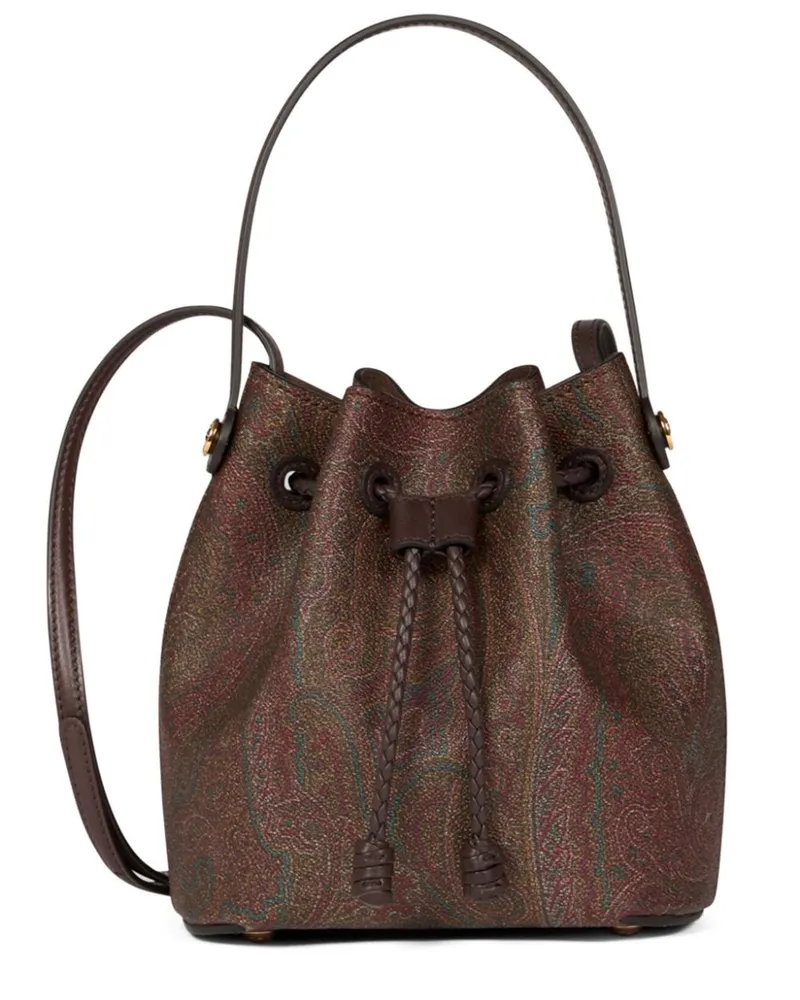 Etro Mini Paisley Beuteltasche - Braun Braun