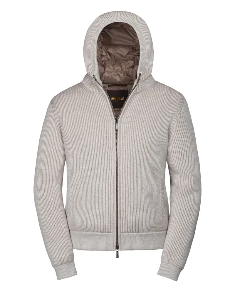 MOORER Misone-cw1 hooded jacket - Nude Nude