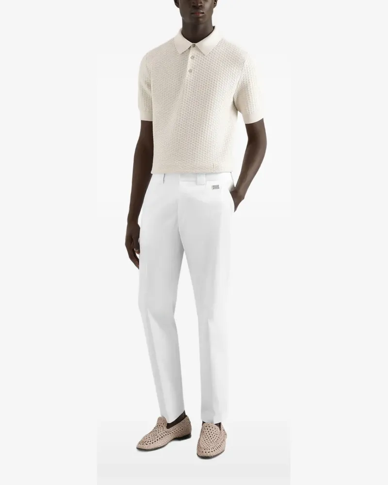 Dolce & Gabbana Gestricktes Poloshirt - Nude Nude