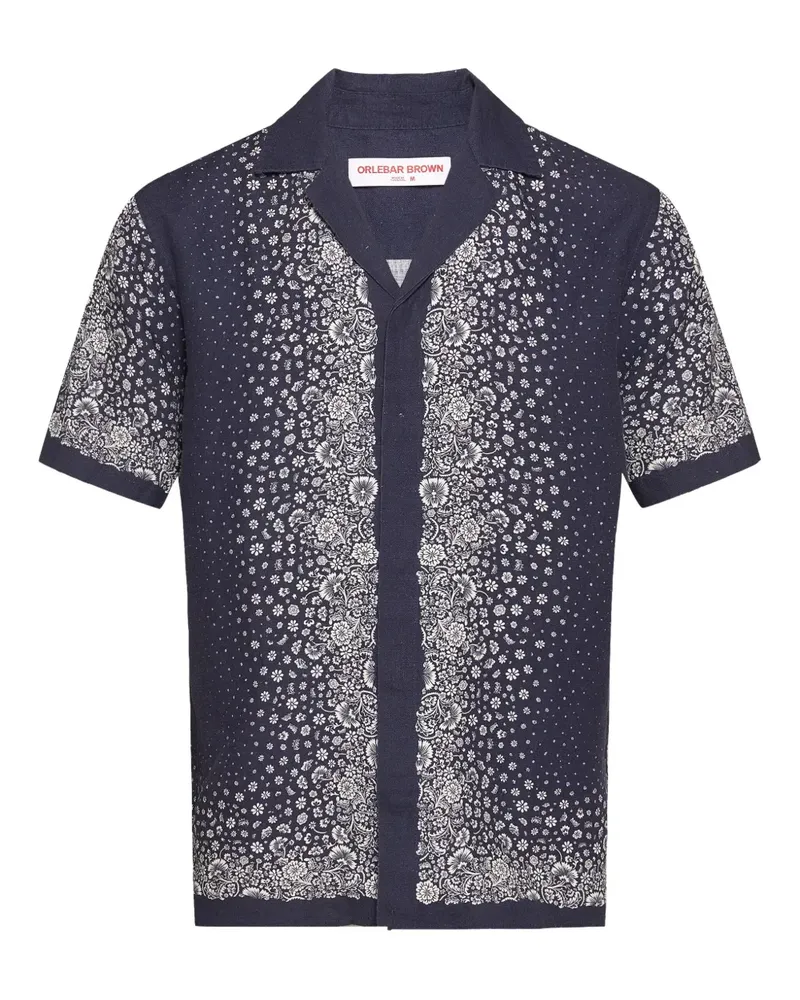 Orlebar Brown Maitan Hemd mit Blumen-Print - Blau Blau