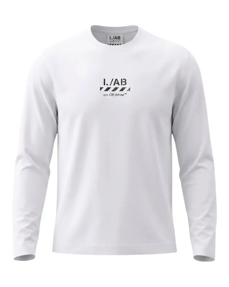 OFF-WHITE L/AB Diagonal Langarmshirt - Weiß Weiß