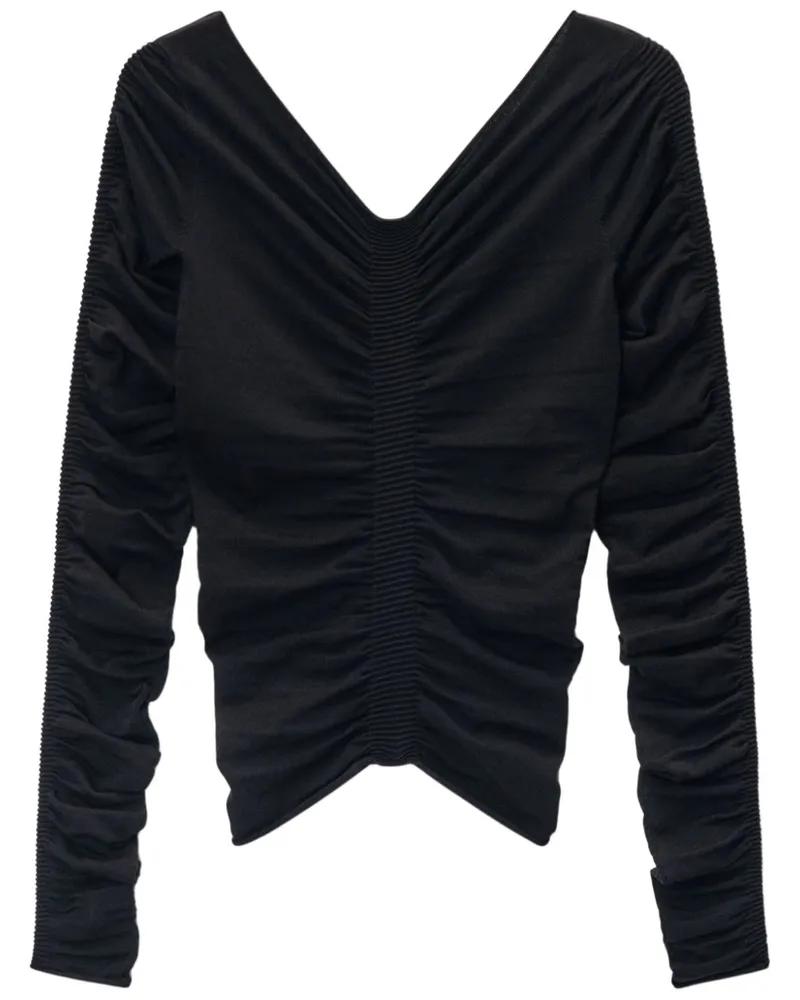 Alexander Wang Gerafftes Oberteil - Schwarz Schwarz