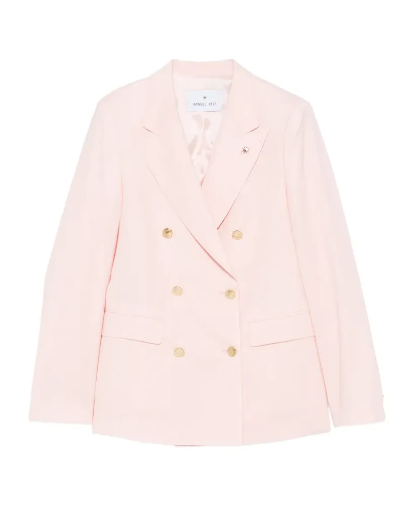 Manuel Ritz double-breasted peak-lapel jacket - Rosa Rosa