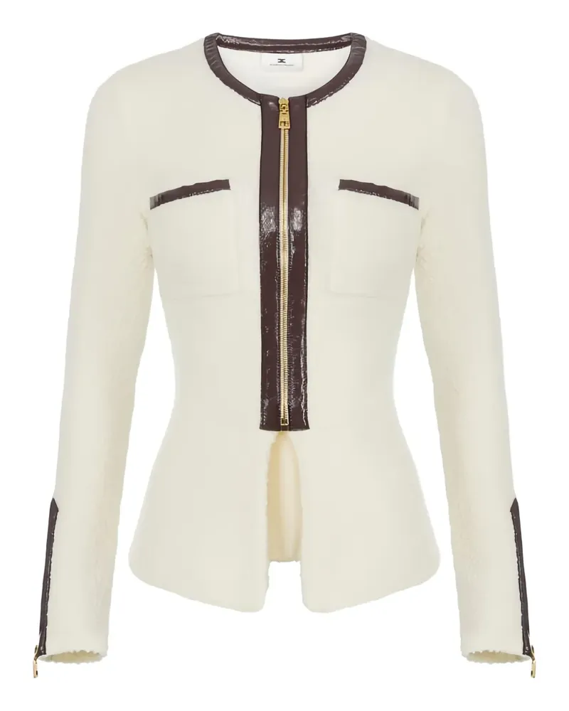 Elisabetta Franchi Cardigan mit Reißverschluss - Nude Nude