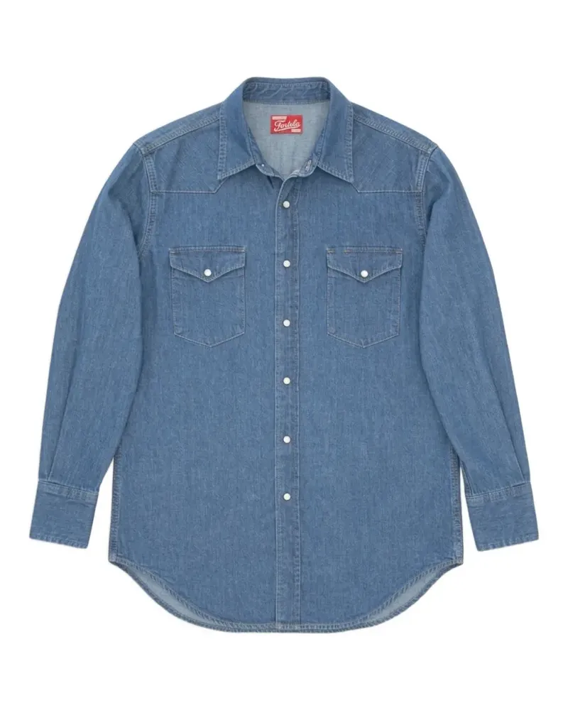 Fortela Jenny Hemd mit Druckknopfverschluss - Blau Blau