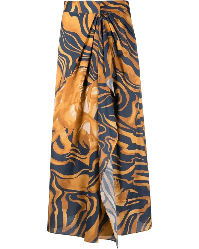 Alberta Ferretti Rock mit grafischem Print - Gelb Gelb