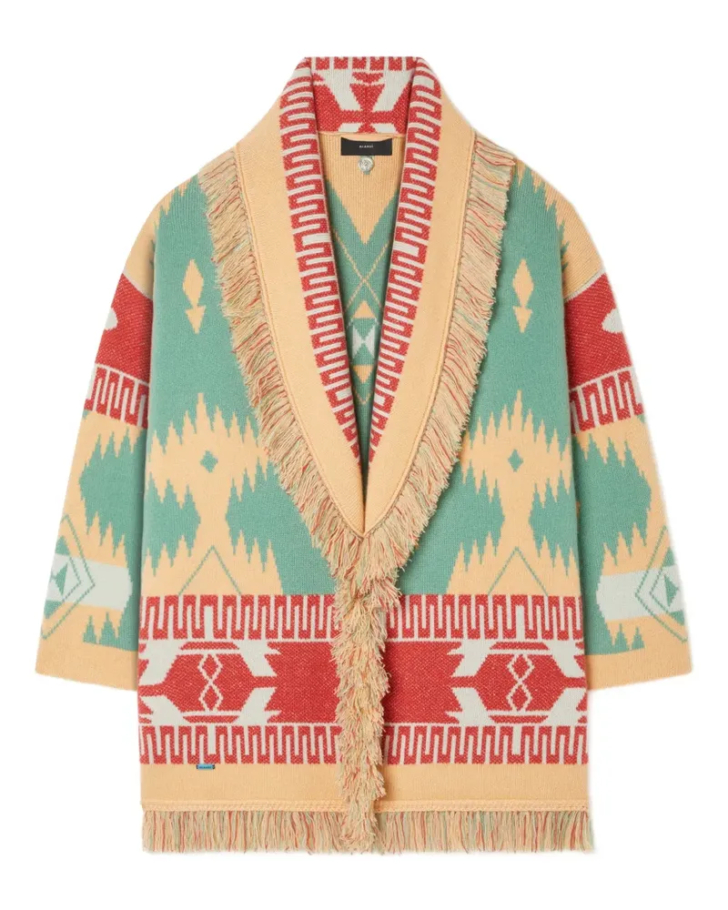 Alanui Icon Jacquard-Cardigan mit Fransen - Nude Nude