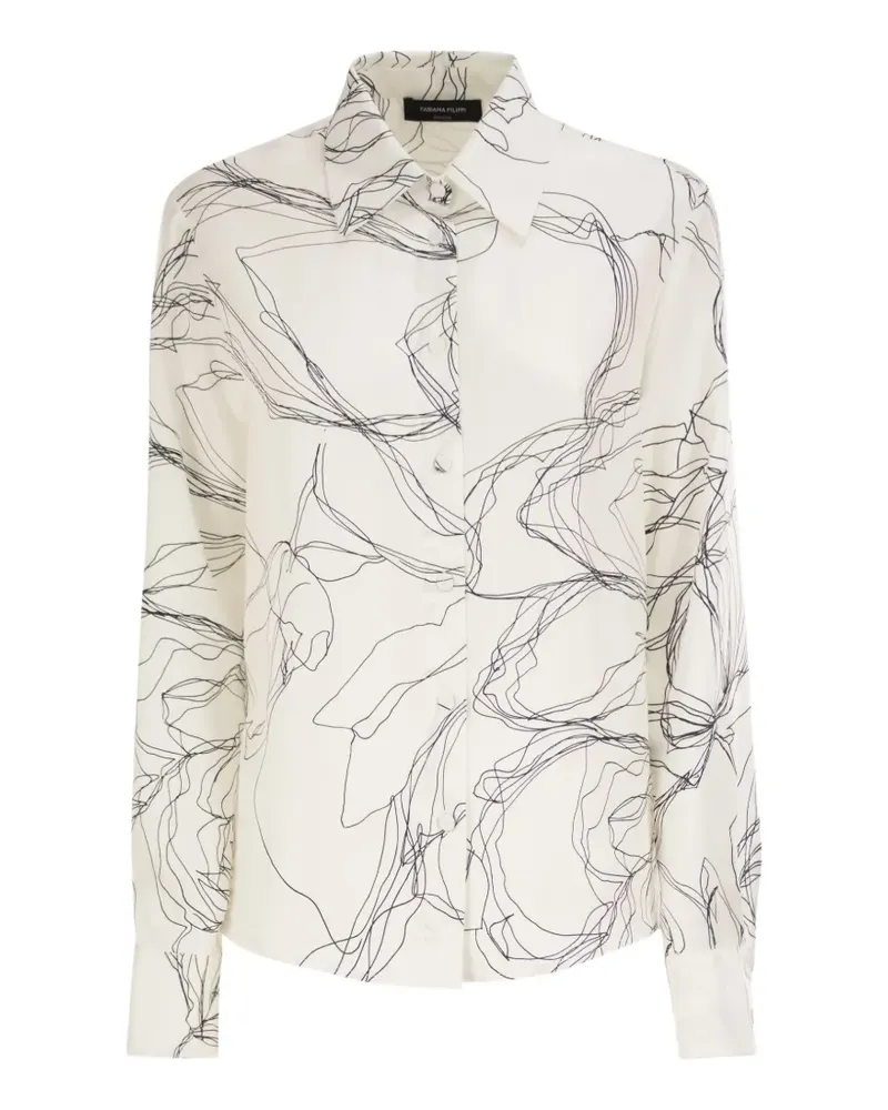 Fabiana Filippi Hemd mit abstraktem Print - Weiß Weiß