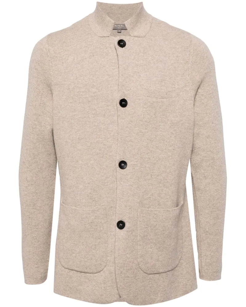N.Peal Grosvenor Milano Cardigan aus Kaschmir - Nude Nude
