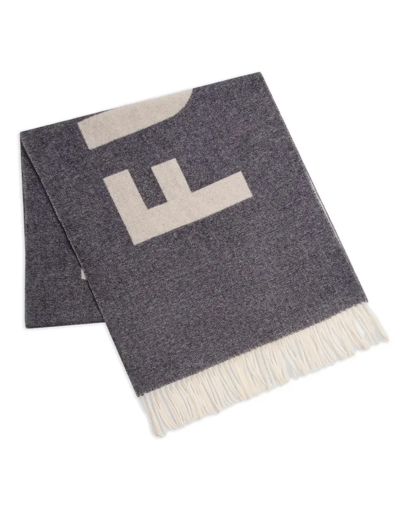 FUSALP Jacquard-Schal mit Logo - Blau Blau