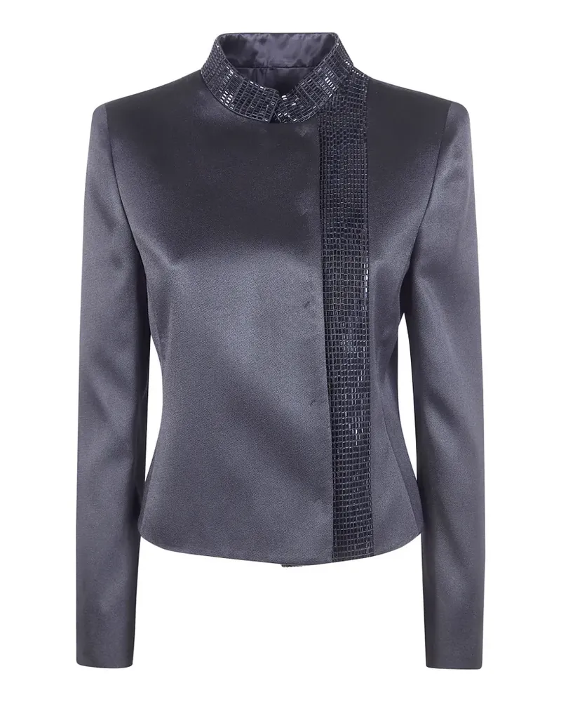 Giorgio Armani Jacke mit Mandarinkragen - Grau Grau