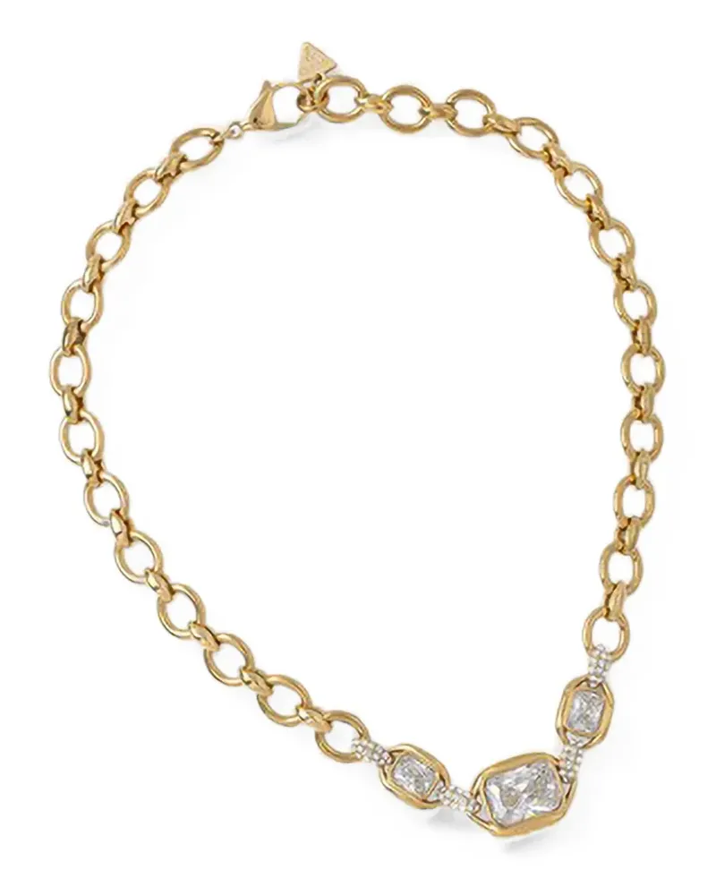 Guess Radiosa crystal-embellished cable-link necklace - Gold Gold