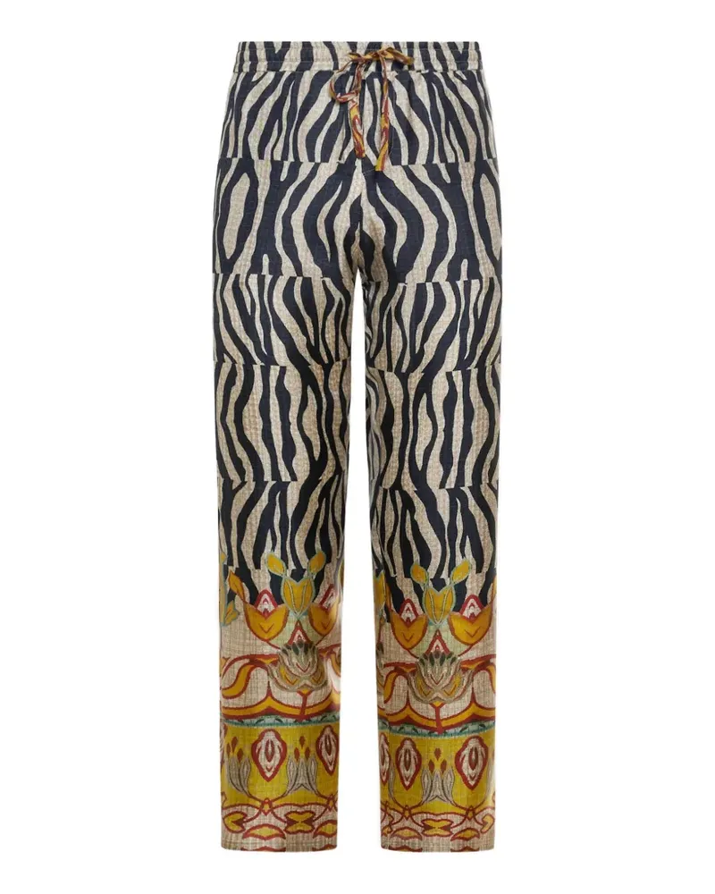 Pierre-Louis Mascia Aloe Hose mit Zebra-Print - Nude Nude