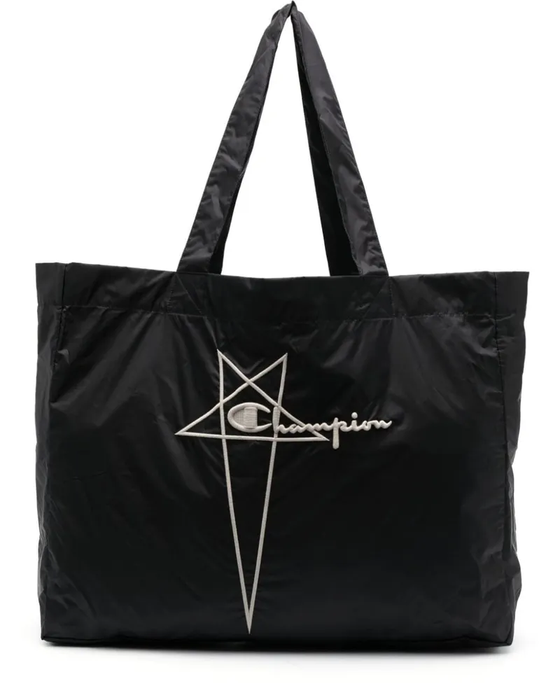 Rick Owens Shopper mit Logo-Stickerei - Schwarz Schwarz